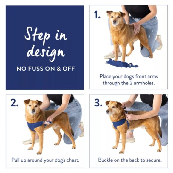 Top Paw® Mesh Comfort Dog Harness Reflective Gray SZ Large - Picture 3 of 9